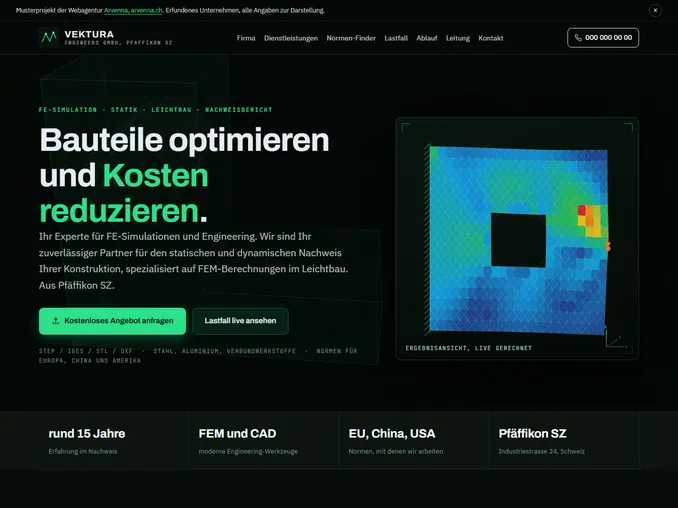 Vorschau Musterprojekt Ingenieurbüro